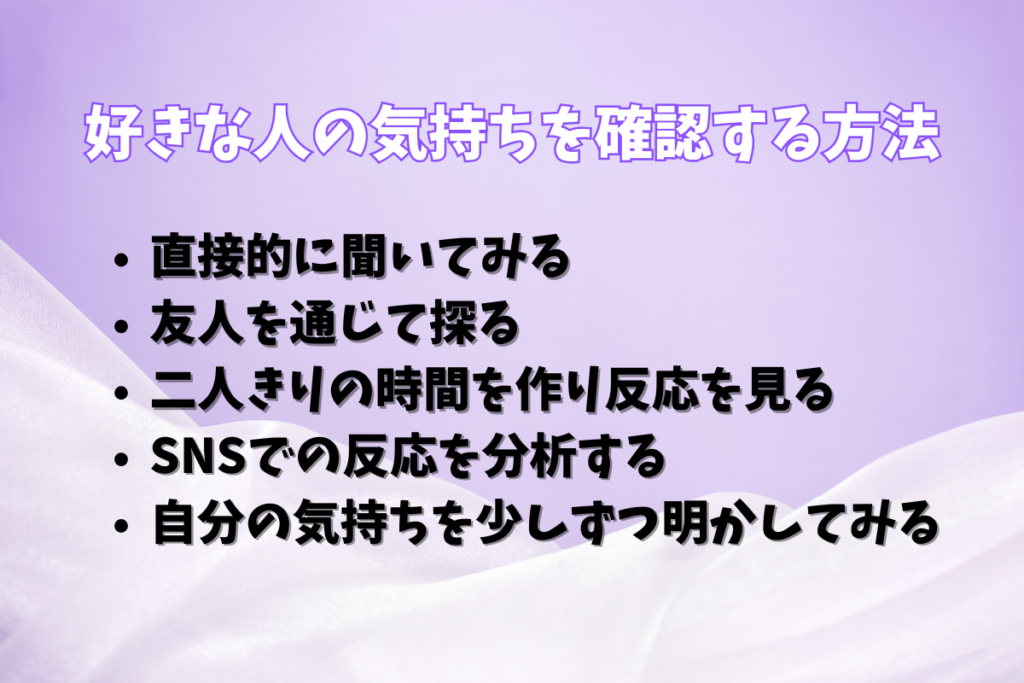 好きな人の気持ちを確認する方法